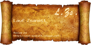 Lauf Zsanett névjegykártya