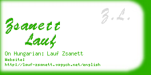 zsanett lauf business card
